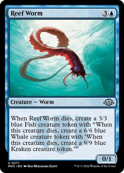 Reef Worm (MH3) #271 Uncommon (Lightly Played) Modern Horizons 3 Magic: The Gathering: 2024