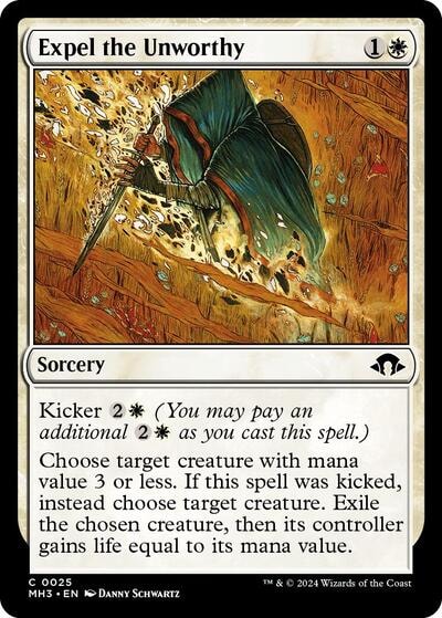 Expel the Unworthy (MH3) #25 Common (Lightly Played) Modern Horizons 3 Magic: The Gathering: 2024