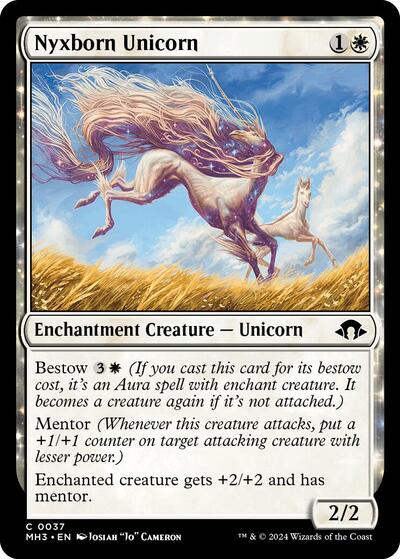Nyxborn Unicorn (MH3) #37 Common (Lightly Played) Modern Horizons 3 Magic: 2024