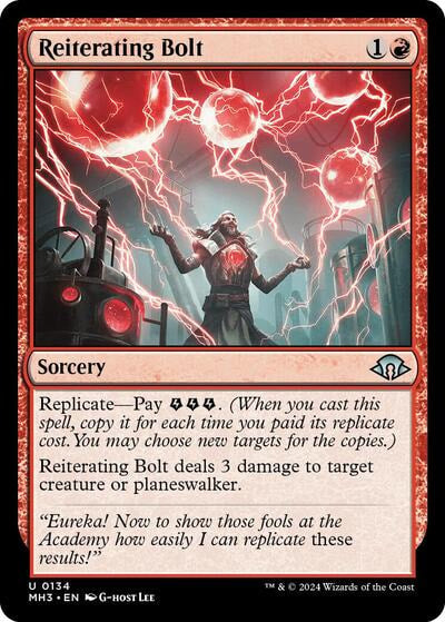 Reiterating Bolt (MH3) #134 Uncommon (Lightly Played) Modern Horizons 3 Magic: The Gathering: 2024