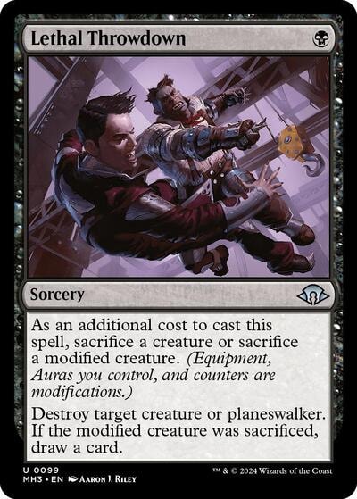 Lethal Throwdown (MH3) #99 Uncommon (Lightly Played) Modern Horizons 3 Magic: The Gathering: 2024