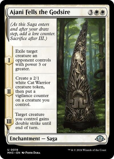 Ajani Fells the Godsire (MH3) #19 Uncommon (Lightly Played) Modern Horizons 3 Magic: The Gathering: 2024