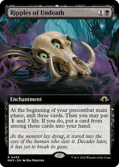 Ripples of Undeath Extended Art (MH3) #455 Rare (Foil Near Mint) Modern Horizons 3 Magic: The Gathering: 2024