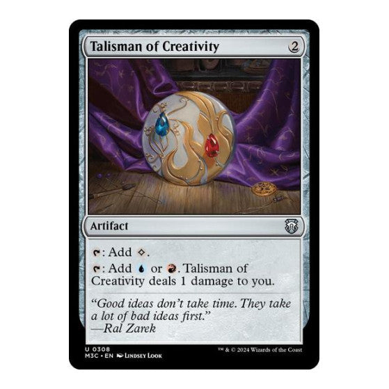 Talisman of Creativity (M3C) #308 Uncommon (Near Mint) Commander: Modern Horizons 3 Magic: The Gathering: 2024