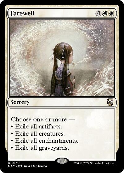 Farewell (M3C) #170 Rare (Near Mint) Commander: Modern Horizons 3 Magic: The Gathering: 2024