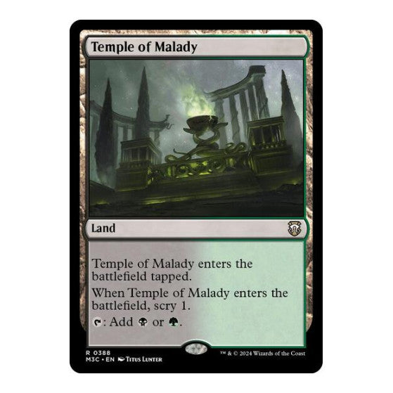 Temple of Malady (M3C) #388 Rare (Lightly Played) Commander: Modern Horizons 3 Magic: The Gathering: 2024