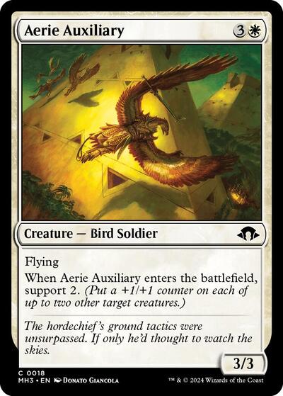 Aerie Auxiliary (MH3) #18 Common (Foil Lightly Played) Modern Horizons 3 Magic: The Gathering: 2024