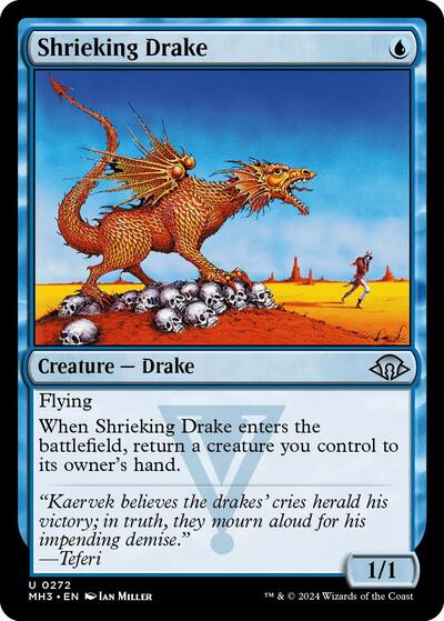 Shrieking Drake (MH3) #272 Uncommon (Lightly Played) Modern Horizons 3 Magic: The Gathering: 2024