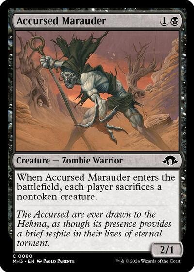 Accursed Marauder (MH3) #80 Common (Lightly Played) Modern Horizons 3 Magic: The Gathering: 2024