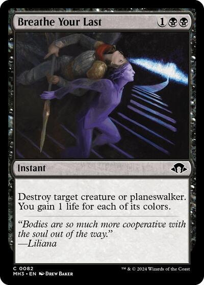 Breathe Your Last (MH3) #82 Common (Lightly Played) Modern Horizons 3 Magic: The Gathering: 2024