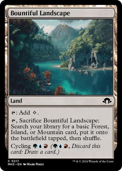 Bountiful Landscape (MH3) #217 Common (Lightly Played) Modern Horizons 3 Magic: The Gathering: 2024