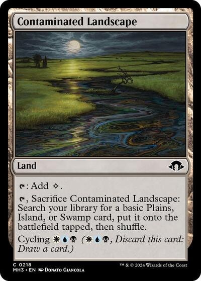 Contaminated Landscape (MH3) #218 Common (Lightly Played) Modern Horizons 3 Magic: The Gathering: 2024