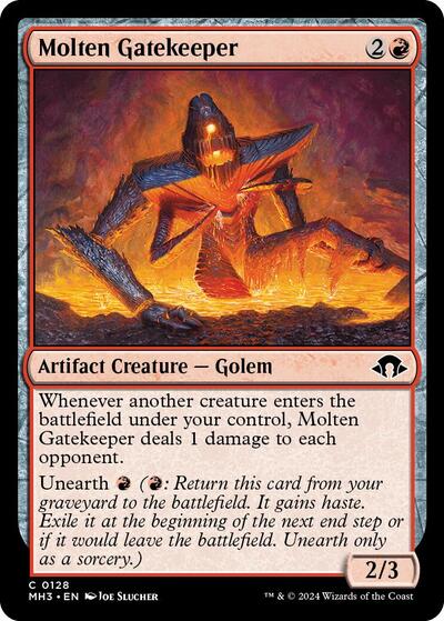 Molten Gatekeeper (MH3) #128 Common (Lightly Played) Modern Horizons 3 Magic: 2024