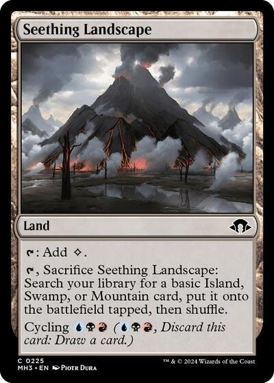 Seething Landscape (MH3) #225 Common (Lightly Played) Modern Horizons 3 Magic: The Gathering: 2024