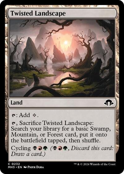 Twisted Landscape (MH3) #232 Common (Lightly Played) Modern Horizons 3 Magic: The Gathering: 2024