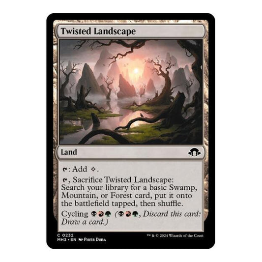 Twisted Landscape (MH3) #232 Common (Lightly Played) Modern Horizons 3 Magic: The Gathering: 2024