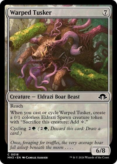 Warped Tusker (MH3) #16 Common (Lightly Played) Modern Horizons 3 Magic: The Gathering: 2024