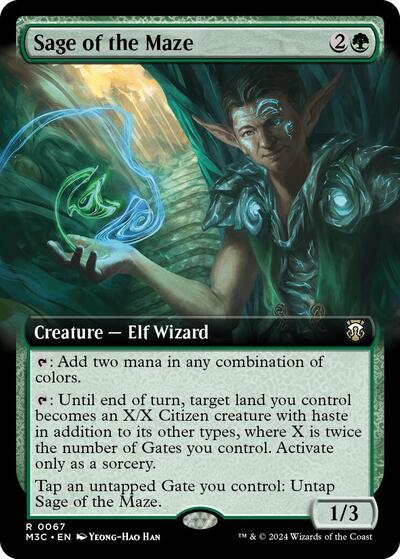 Sage of the Maze Extended Art (M3C) #67 Rare (Lightly Played) Commander: Modern Horizons 3 Magic: The Gathering: 2024