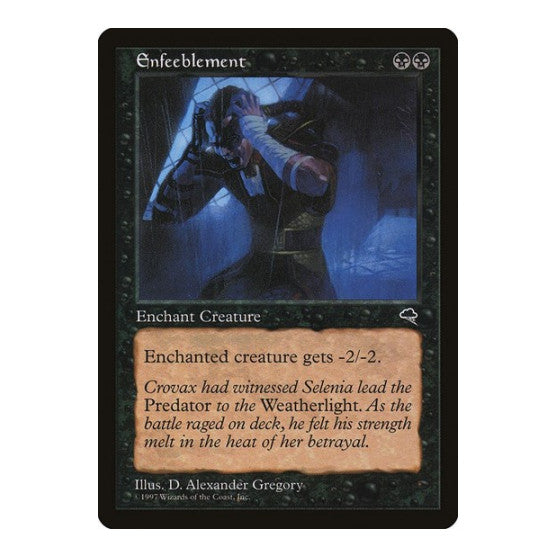 Enfeeblement (TMP) #133 Common (Moderately Played) Tempest Magic: The Gathering: 1997