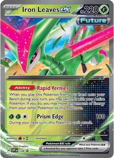 Iron Leaves ex - 128 (SVP) #128 Promo (Holofoil Near Mint) SV: Scarlet & Violet Promo Cards Pokemon: 2023