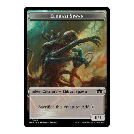 Eldrazi Spawn // Fanatic of Rhonas Double-Sided Token (MH3) #2 // 15 T (Foil Near Mint) Modern Horizons 3 Magic: The Gathering: 2024