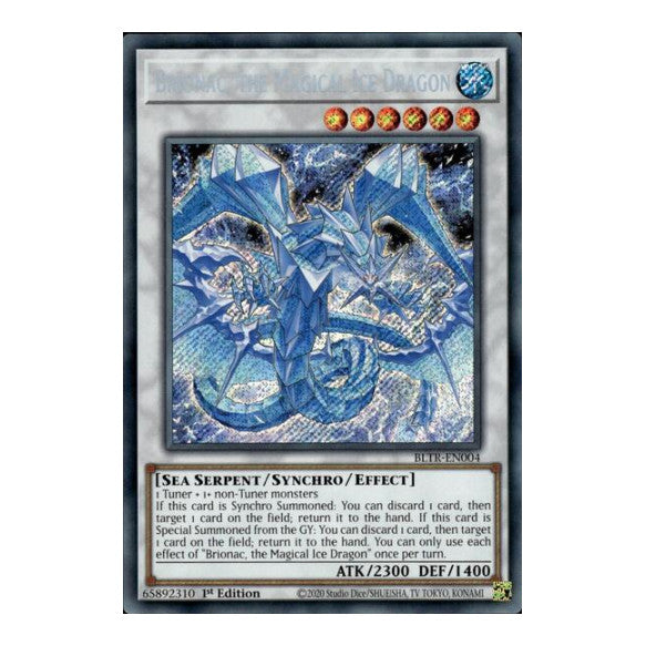 Brionac, the Magical Ice Dragon (BLTR) #BLTR-EN004 Secret Rare (1st Edition Near Mint) Battles of Legend: Terminal Revenge YuGiOh: 2024