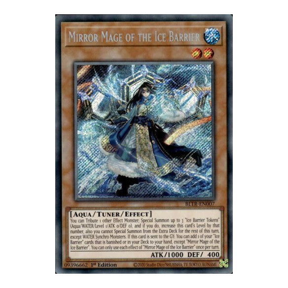 Mirror Mage of the Ice Barrier (BLTR) #BLTR-EN007 Secret Rare (1st Edition Near Mint) Battles of Legend: Terminal Revenge YuGiOh: 2024