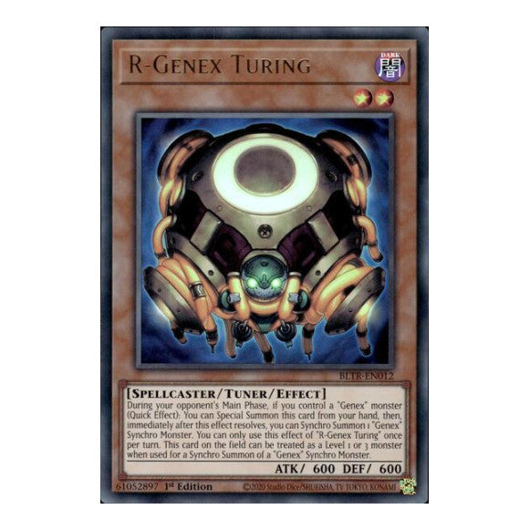 R-Genex Turing (BLTR) #BLTR-EN012 Ultra Rare (1st Edition Near Mint) Battles of Legend: Terminal Revenge YuGiOh: 2024