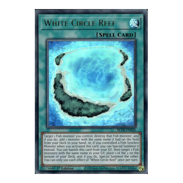 White Circle Reef (BLTR) #BLTR-EN035 Ultra Rare (1st Edition Near Mint) Battles of Legend: Terminal Revenge YuGiOh: 2024