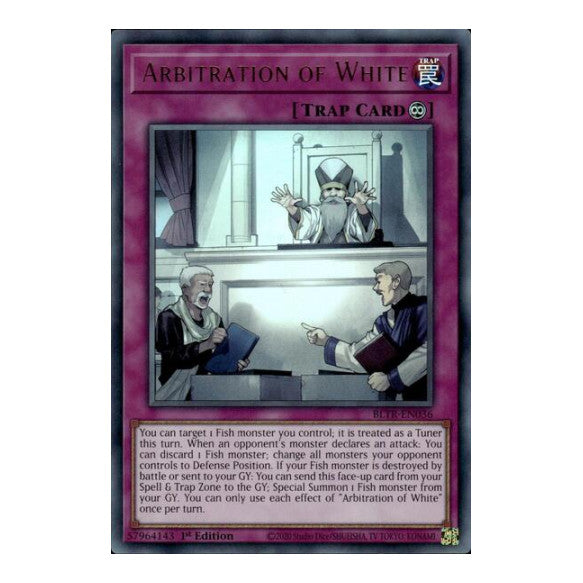 Arbitration of White (BLTR) #BLTR-EN036 Ultra Rare (1st Edition Near Mint) Battles of Legend: Terminal Revenge YuGiOh: 2024