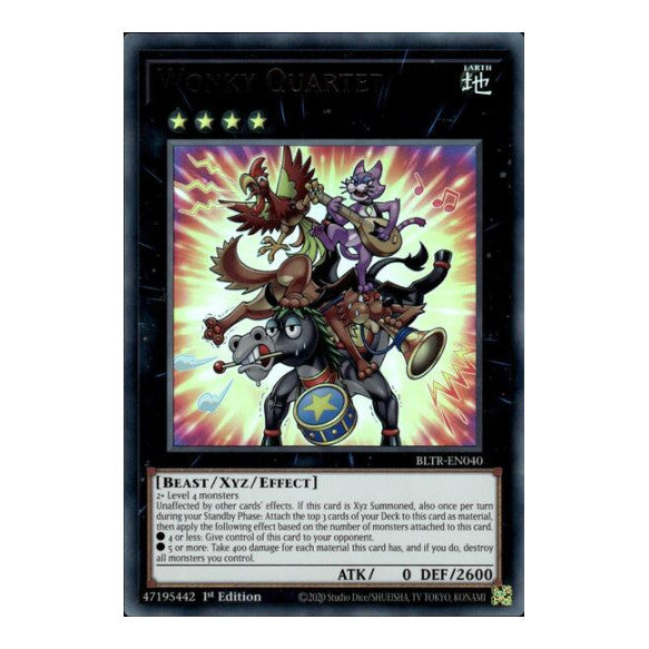 Wonky Quartet (BLTR) #BLTR-EN040 Ultra Rare (1st Edition Near Mint) Battles of Legend: Terminal Revenge YuGiOh: 2024