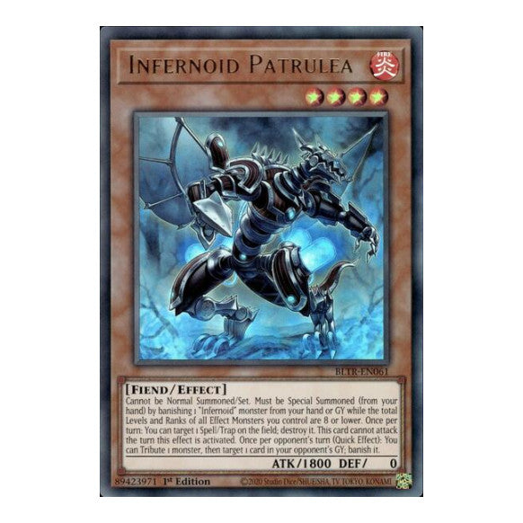 Infernoid Patrulea (BLTR) #BLTR-EN061 Ultra Rare (1st Edition Near Mint) Battles of Legend: Terminal Revenge YuGiOh: 2024