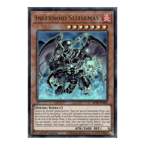 Infernoid Seitsemas (BLTR) #BLTR-EN063 Ultra Rare (1st Edition Near Mint) Battles of Legend: Terminal Revenge YuGiOh: 2024