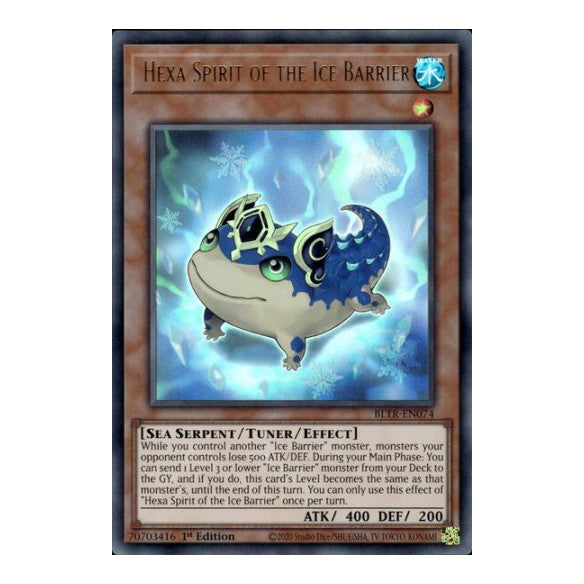 Hexa Spirit of the Ice Barrier (BLTR) #BLTR-EN074 Ultra Rare (1st Edition Near Mint) Battles of Legend: Terminal Revenge YuGiOh: 2024