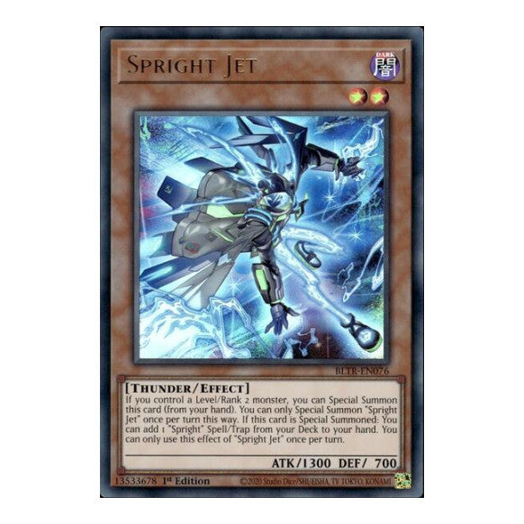 Spright Jet (BLTR) #BLTR-EN076 Ultra Rare (1st Edition Near Mint) Battles of Legend: Terminal Revenge YuGiOh: 2024