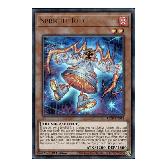 Spright Red (BLTR) #BLTR-EN078 Ultra Rare (1st Edition Near Mint) Battles of Legend: Terminal Revenge YuGiOh: 2024