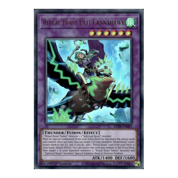 Ritual Beast Ulti-Cannahawk (Alternate Art) (BLTR) #BLTR-EN085 Ultra Rare (1st Edition Near Mint) Battles of Legend: Terminal Revenge YuGiOh: 2024