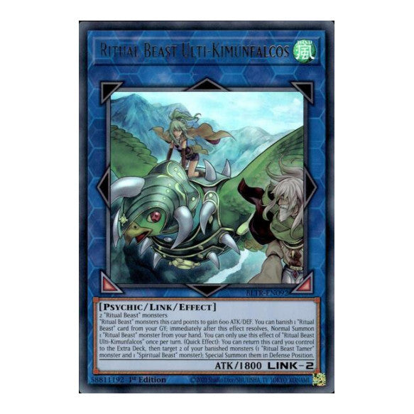 Ritual Beast Ulti-Kimunfalcos (BLTR) #BLTR-EN092 Ultra Rare (1st Edition Near Mint) Battles of Legend: Terminal Revenge YuGiOh: 2024