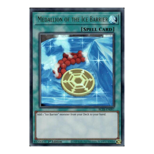 Medallion of the Ice Barrier (BLTR) #BLTR-EN097 Ultra Rare (1st Edition Near Mint) Battles of Legend: Terminal Revenge YuGiOh: 2024