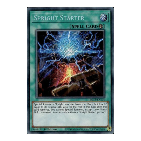 Spright Starter (BLTR) #BLTR-EN104 Secret Rare (1st Edition Near Mint) Battles of Legend: Terminal Revenge YuGiOh: 2024