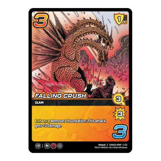 Falling Crush () #CHA03-KRM 7/22 Common (Lightly Played) Challenger Series: Godzilla UniVersus: 2024