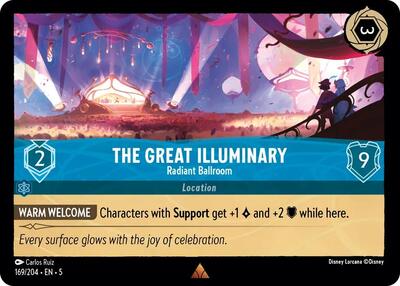 The Great Illuminary - Radiant Ballroom (5) #169/204 Rare (Near Mint) Shimmering Skies Disney Lorcana: 2024