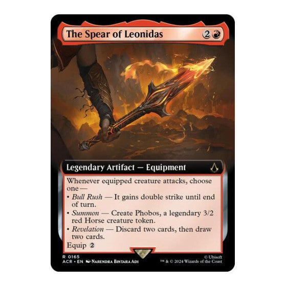 The Spear of Leonidas Extended Art (ACR) #165 Rare (Lightly Played) Universes Beyond: Assassin's Creed Magic: The Gathering: 2024