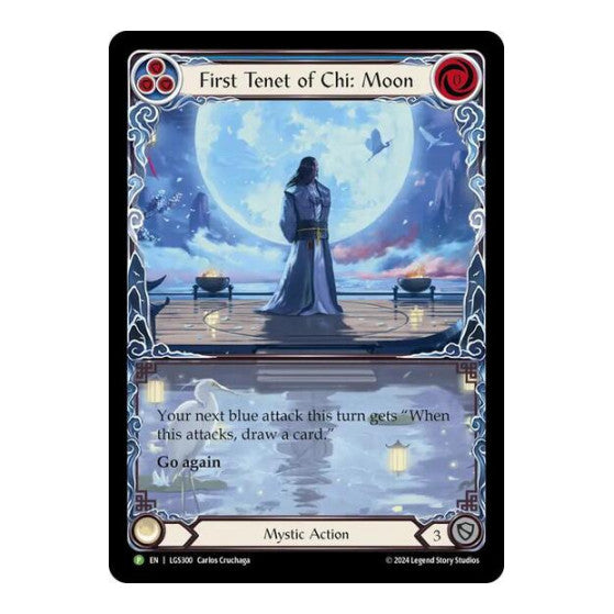 First Tenet of Chi: Moon - LGS300 (PR) #LGS300 Promo (Rainbow Foil Lightly Played) Flesh and Blood: Promo Cards Flesh and Blood TCG: 2019