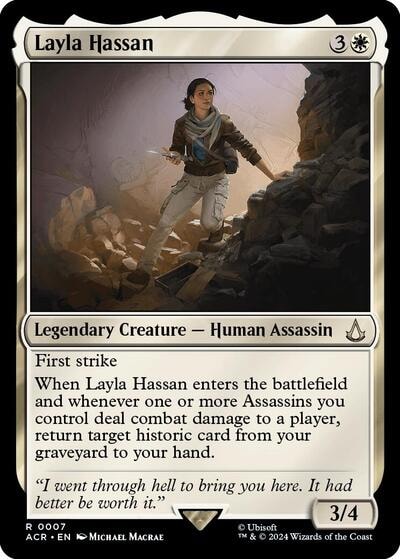 Layla Hassan (ACR) #7 Rare (Lightly Played) Universes Beyond: Assassin's Creed Magic: The Gathering: 2024