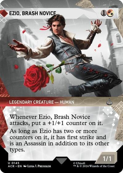 Ezio Brash Novice Showcase (ACR) #145 Uncommon (Lightly Played) Universes Beyond: Assassin's Creed Magic: The Gathering: 2024