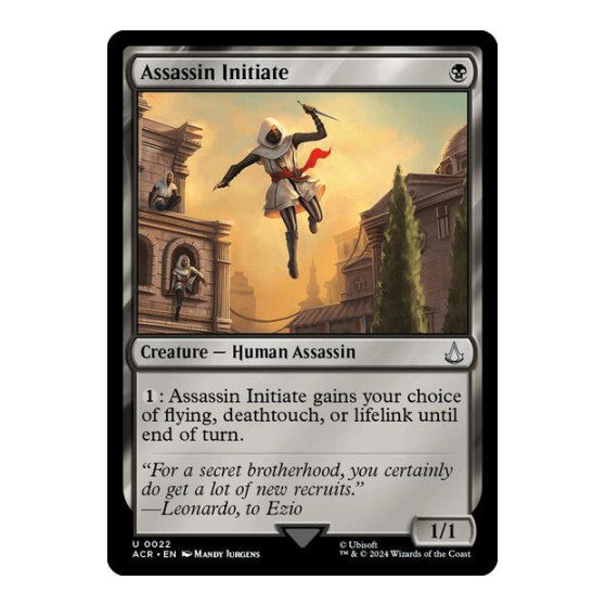 Assassin Initiate (ACR) #22 Uncommon (Lightly Played) Universes Beyond: Assassin's Creed Magic: The Gathering: 2024