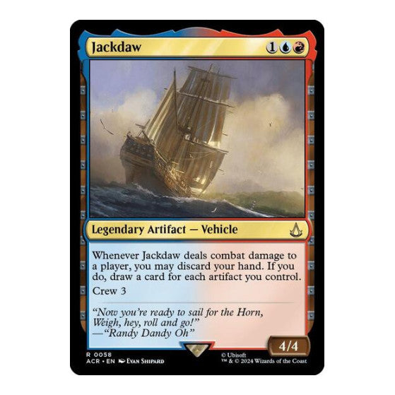 Jackdaw (ACR) #58 Rare (Foil Lightly Played) Universes Beyond: Assassin's Creed Magic: The Gathering: 2024
