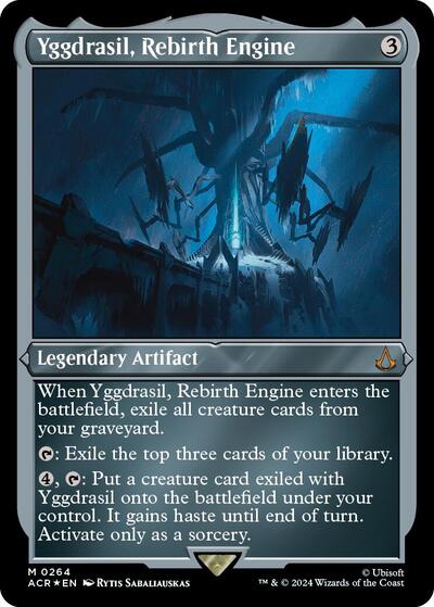 Yggdrasil Rebirth Engine Foil Etched (ACR) #264 Mythic Rare (Foil Lightly Played) Universes Beyond: Assassin's Creed Magic: 2024