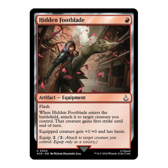 Hidden Footblade (ACR) #34 Uncommon (Lightly Played) Universes Beyond: Assassin's Creed Magic: The Gathering: 2024